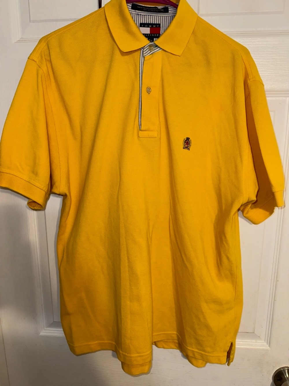 Tommy Hilfiger Men’s Bright Yellow Polo Shirt Sz small